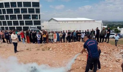 Kahramanmaraş itfaiyesinden yangın ve arama kurtarma tatbikatı